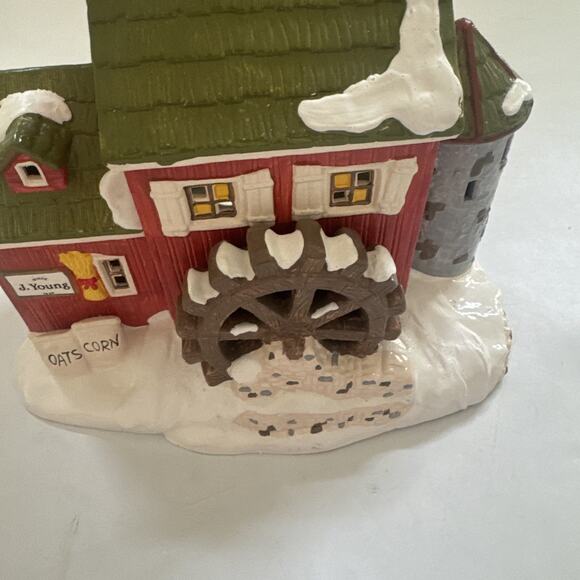 Dept 56 Snow Village J.‎ Young’s Granary #51497 Retired 1989 Christmas Houses - Picture 8 of 12